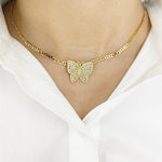 Butterfly Baguette Necklace - Skin Molding Chain - NOA -