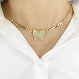 Butterfly Baguette Necklace - Skin Molding Chain - NOA -
