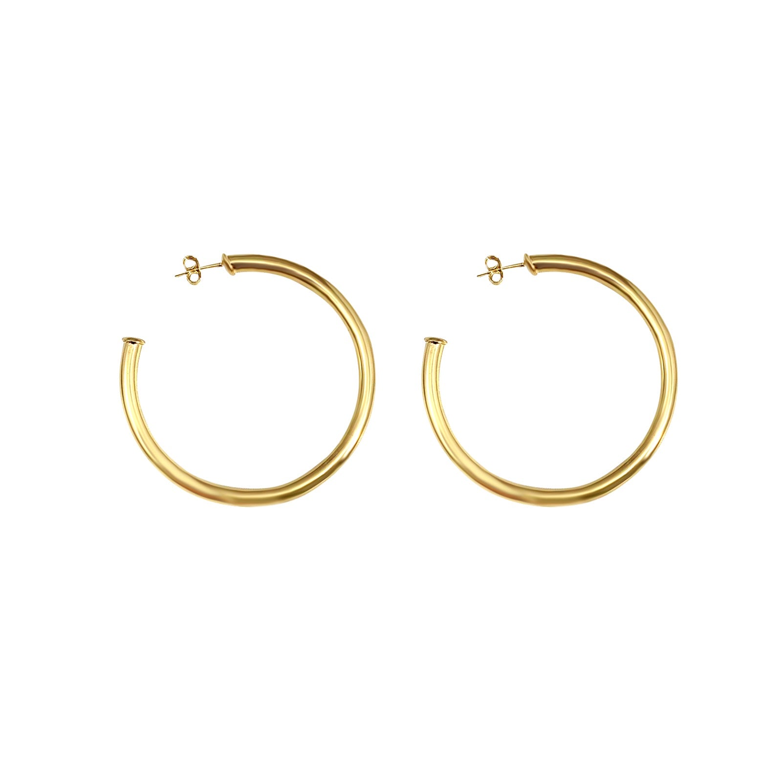 Celine 2” Yellow Gold Hoops - NOA - Earrings