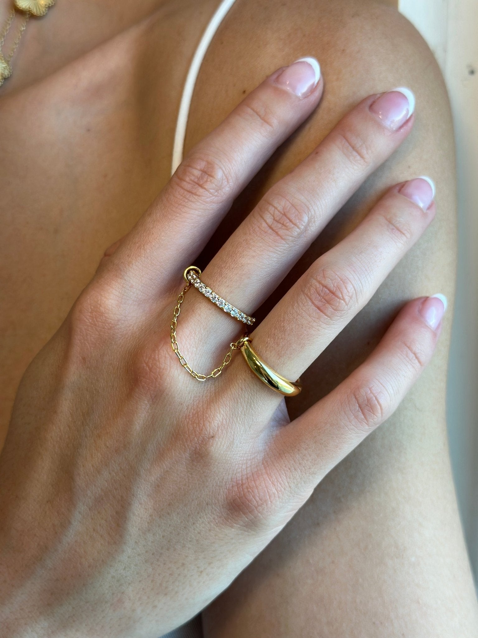 Chain Drop Rings - NOA Jewels -