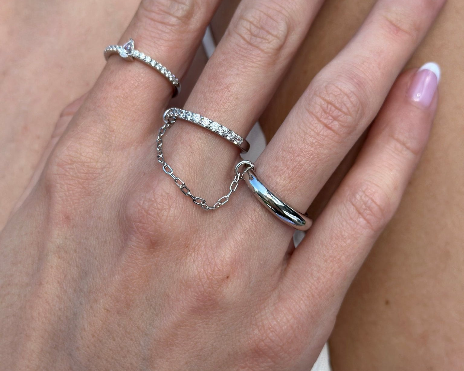 Chain Drop Rings - NOA Jewels -