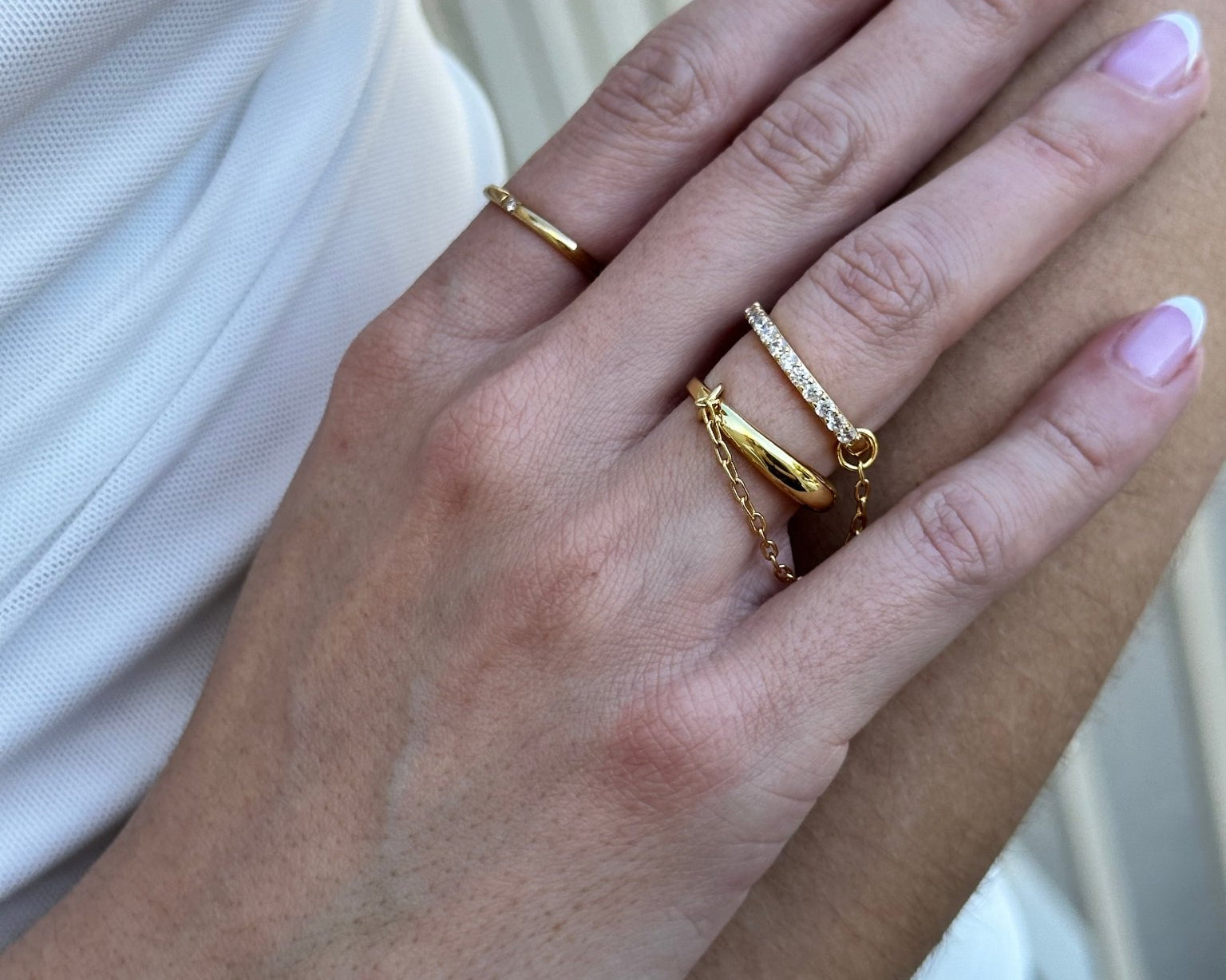 Chain Drop Rings - NOA Jewels -
