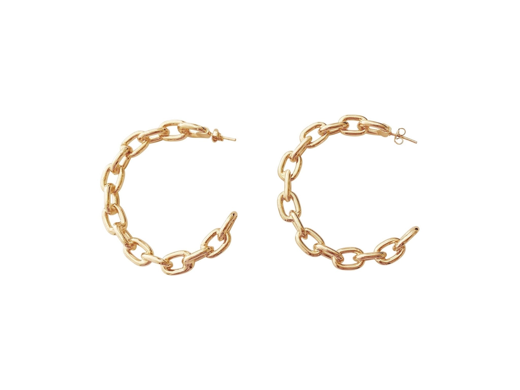 Chained Gold Hoops