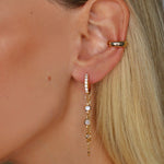 Chiara- Diamond Chain Huggies - NOA -