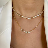 Crescent Diamond Necklace - NOA -