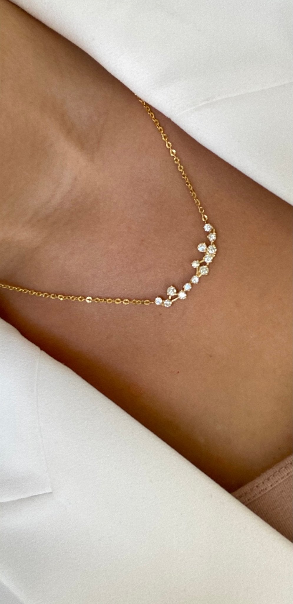 Crescent Diamond Necklace - NOA -