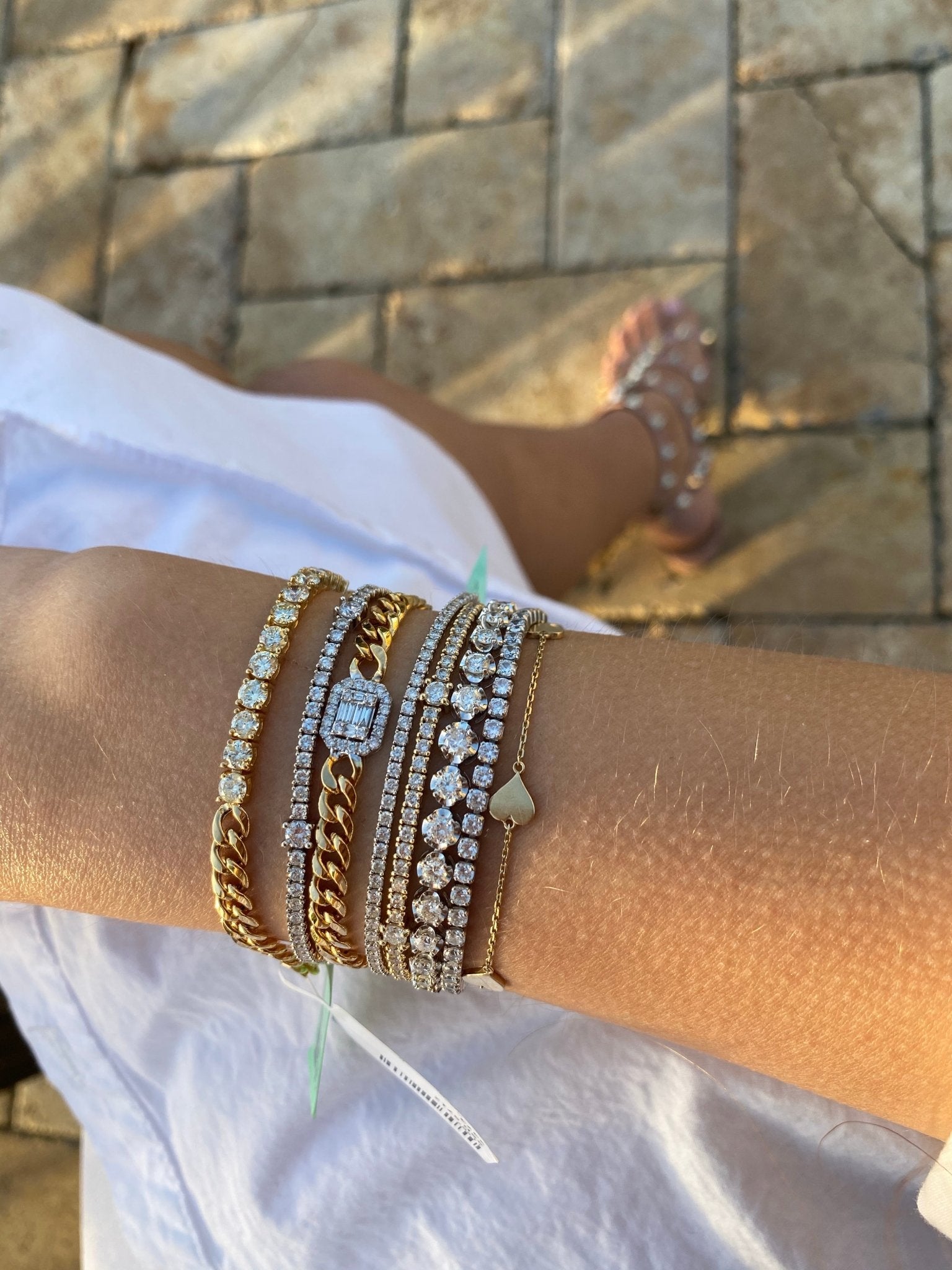 Cuban Link and Diamond Bracelet - NOA -