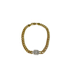 Cuban Link and Diamond Square Bracelet - NOA -
