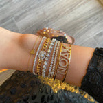 Cuban Link and Diamond Square Bracelet - NOA -