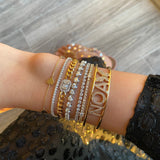 Cuban Link and Diamond Square Bracelet - NOA -