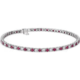 Diamond and Ruby Tennis Bracelet - NOA -