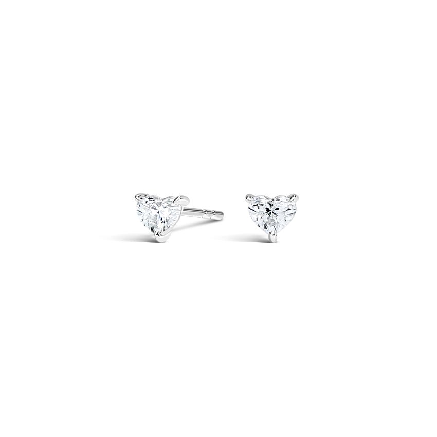 Diamond Heart Studs - NOA - Earrings