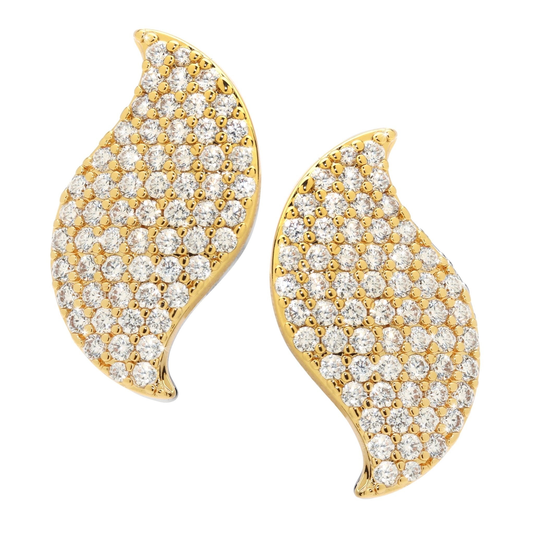 Diamond Leaf Studs - NOA Jewels -