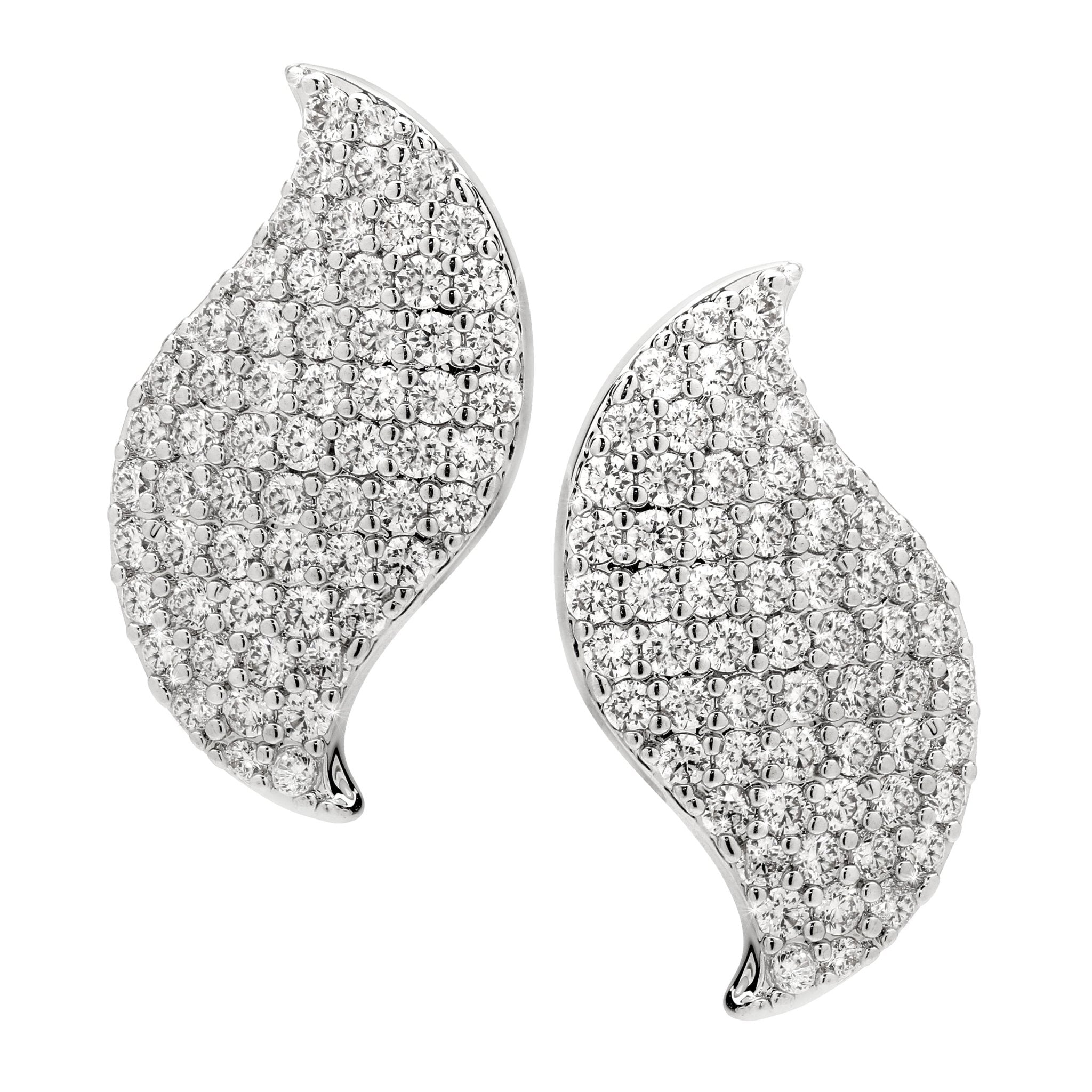 Diamond Leaf Studs - NOA Jewels -