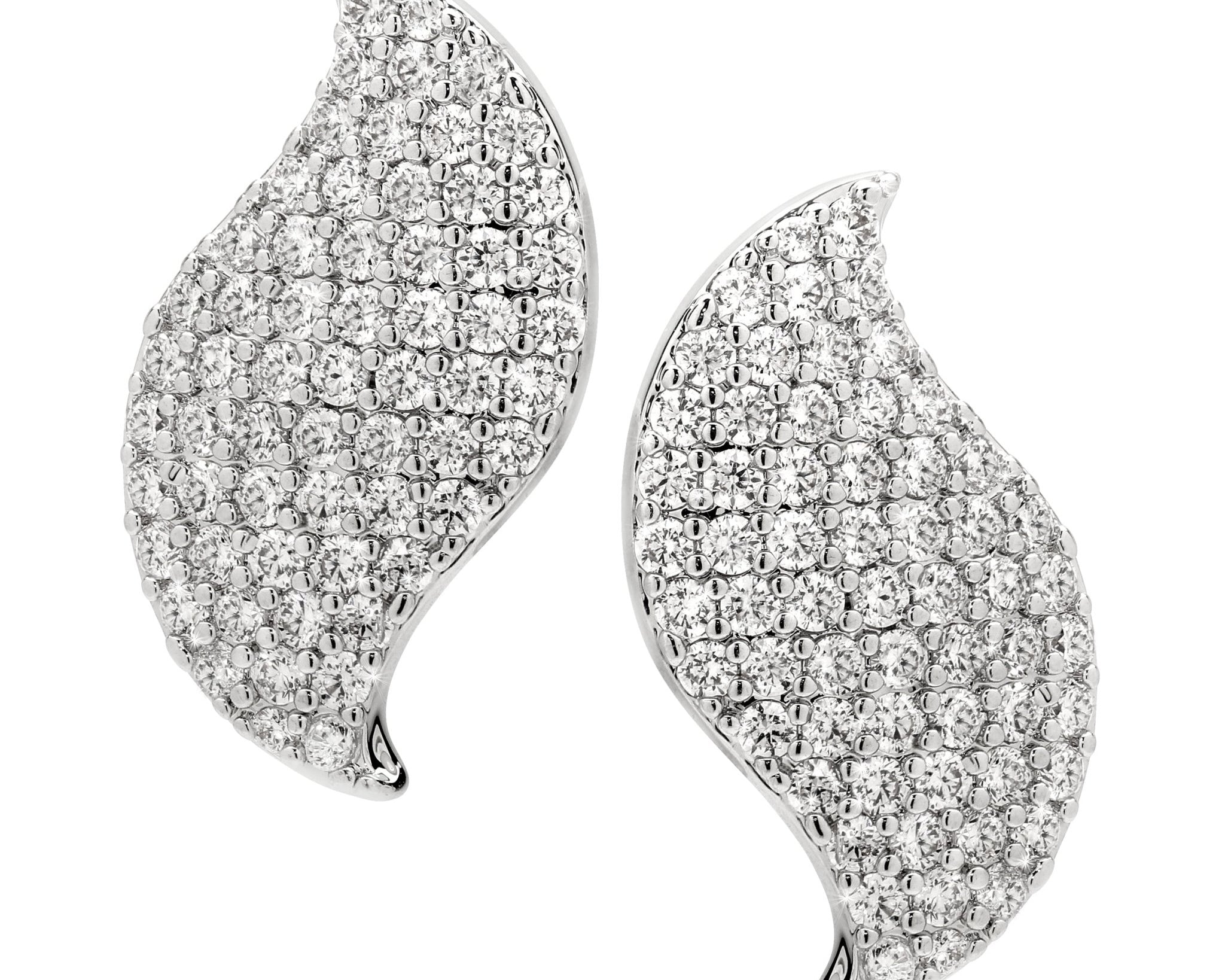 Diamond Leaf Studs - NOA Jewels -