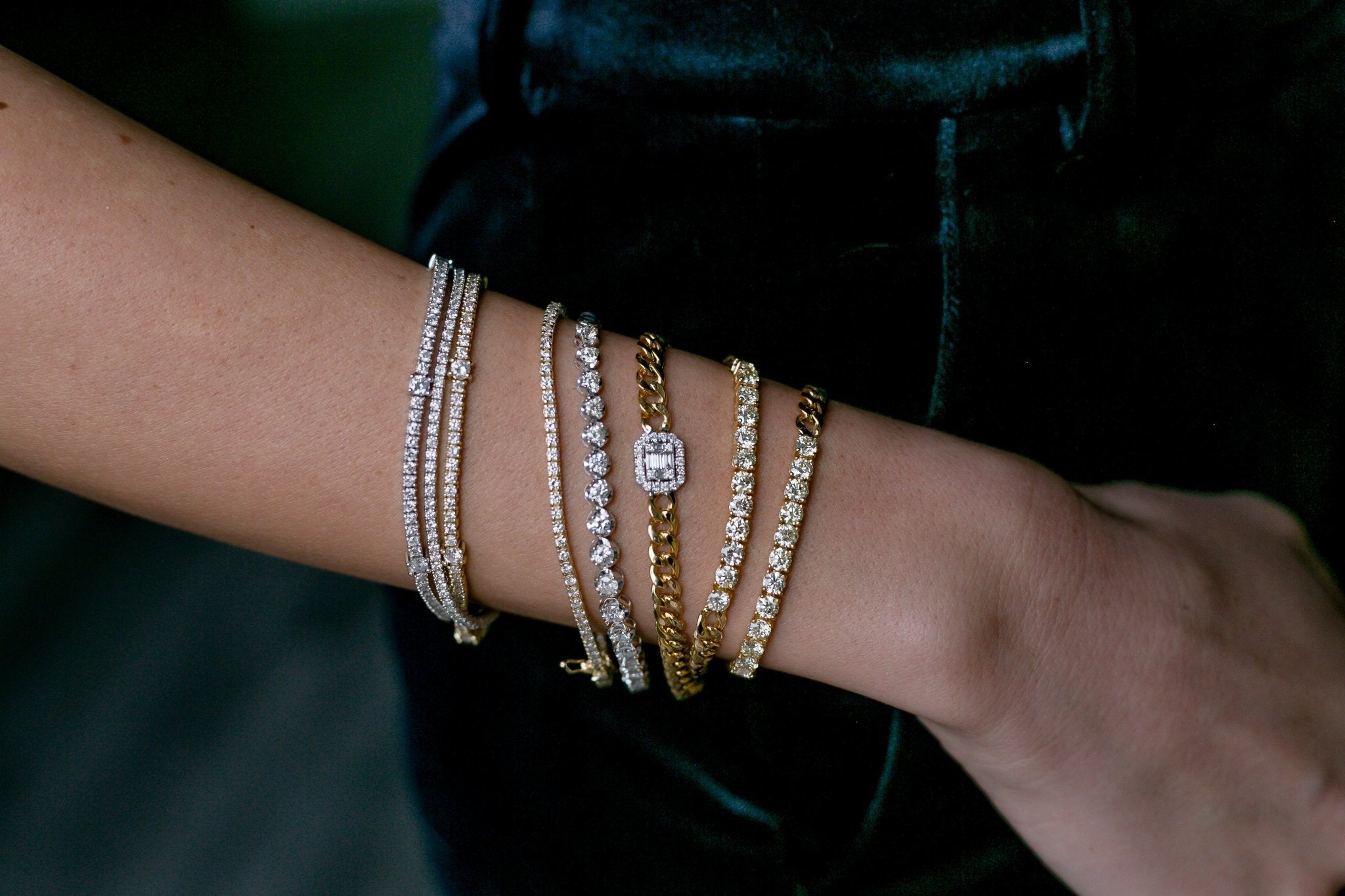 Diamond Tennis Station Bracelet - NOA -