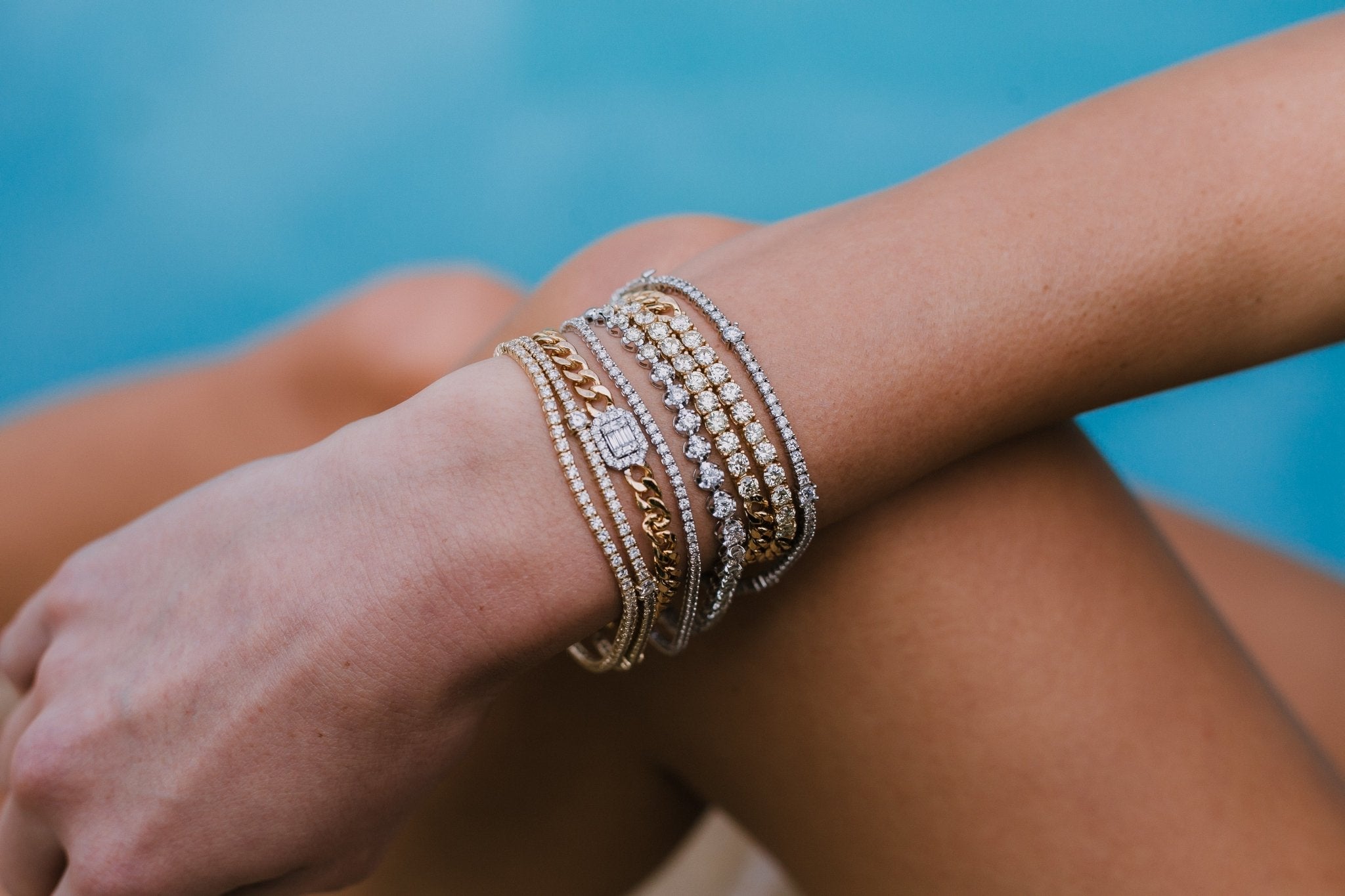 Diamond Tennis Station Bracelet - NOA -