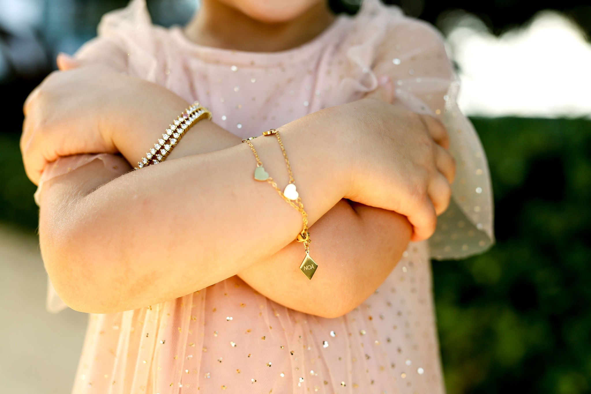 Double Chain Heart Bracelet - NOA -