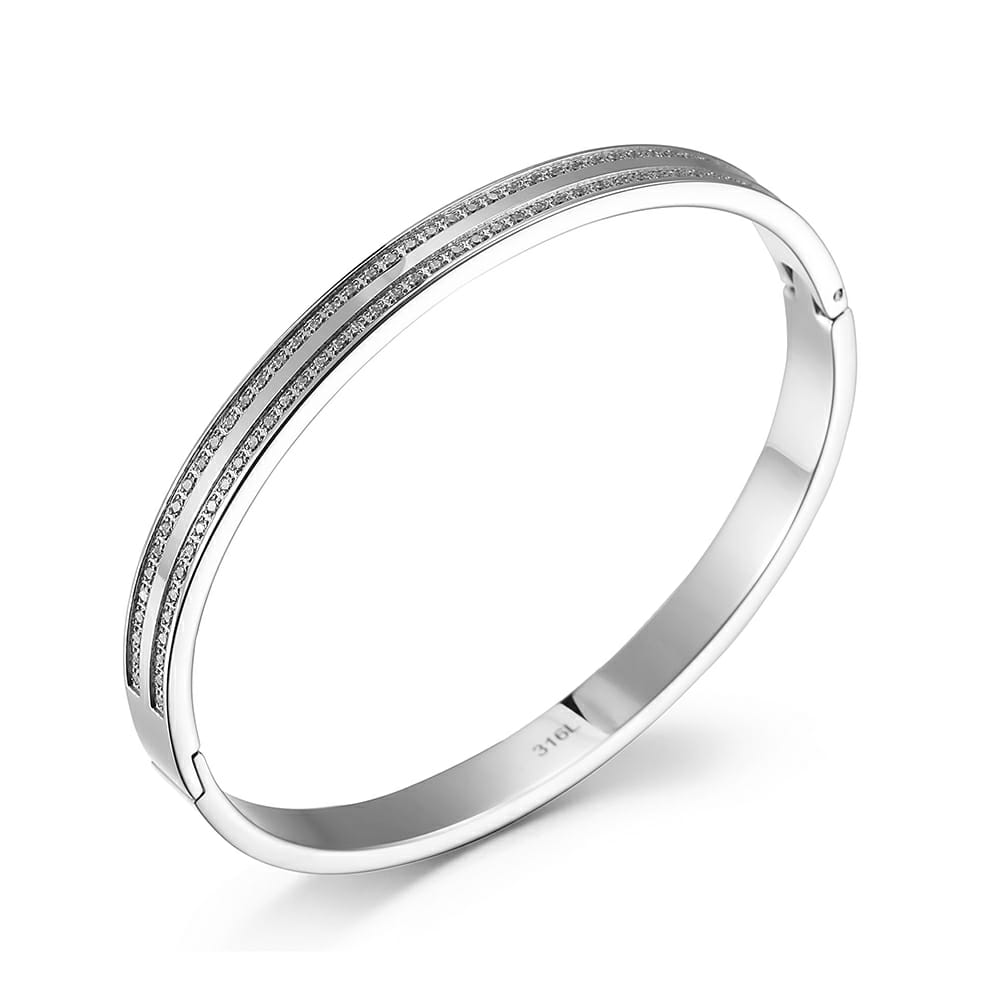 Double Pave Bangle - NOA - Bracelet