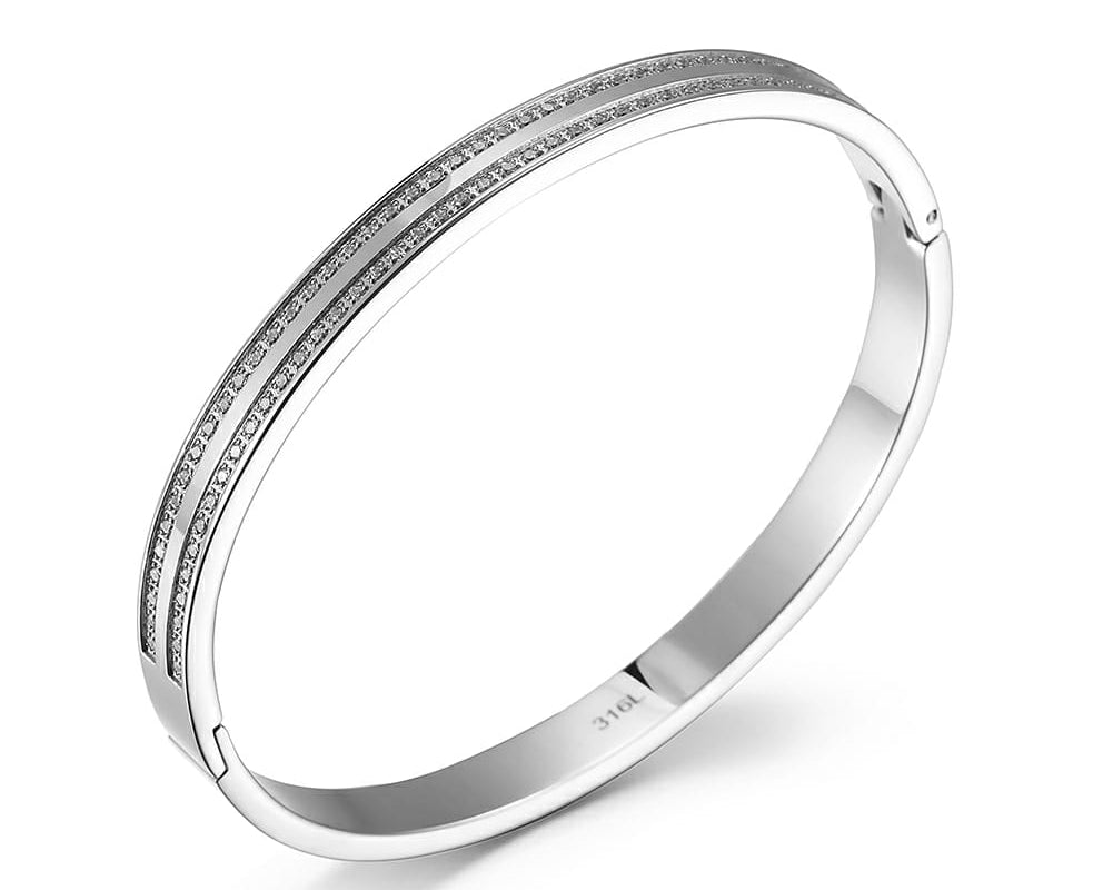 Double Pave Bangle - NOA - Bracelet