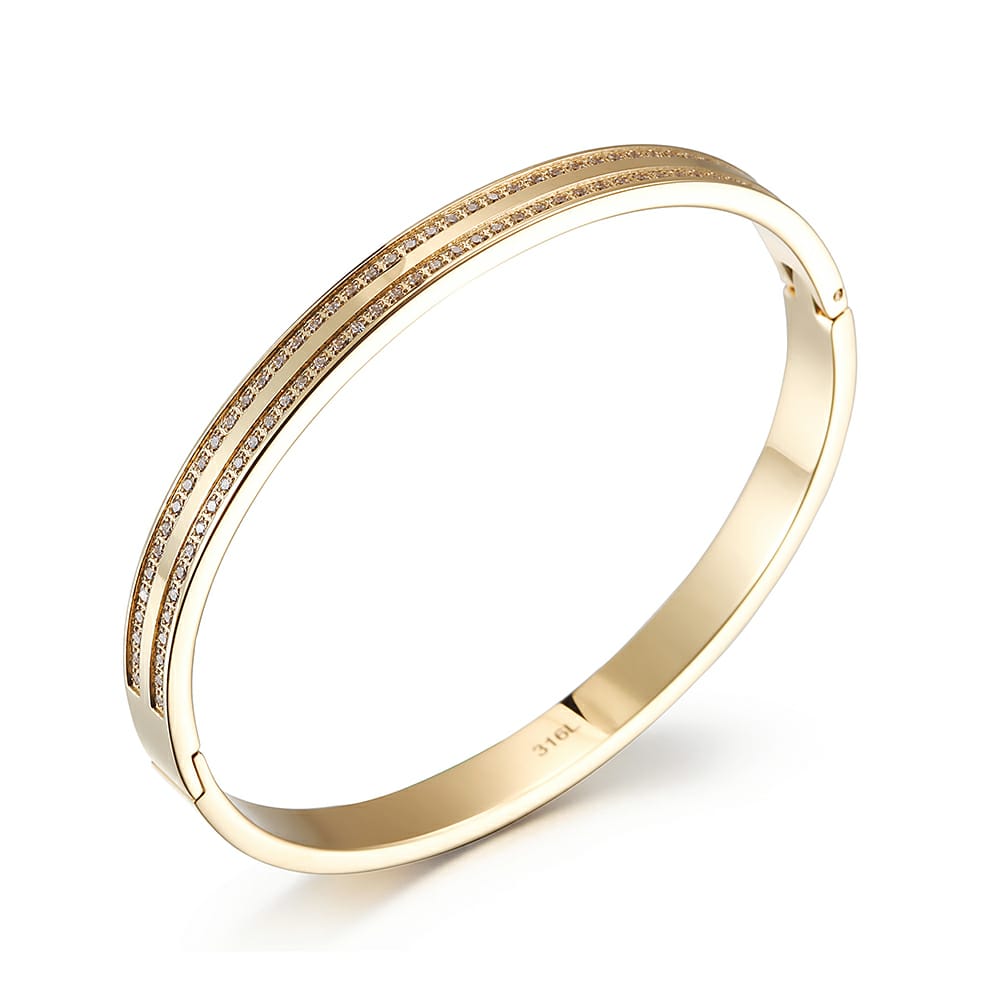 Double Pave Bangle - NOA - Bracelet