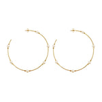 Elizabeth Pearl Hoops - NOA - Earrings