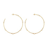 Elizabeth Pearl Hoops - NOA - Earrings