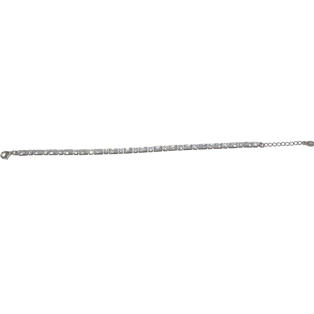 Emerald and Princess cut Tennis Bracelet