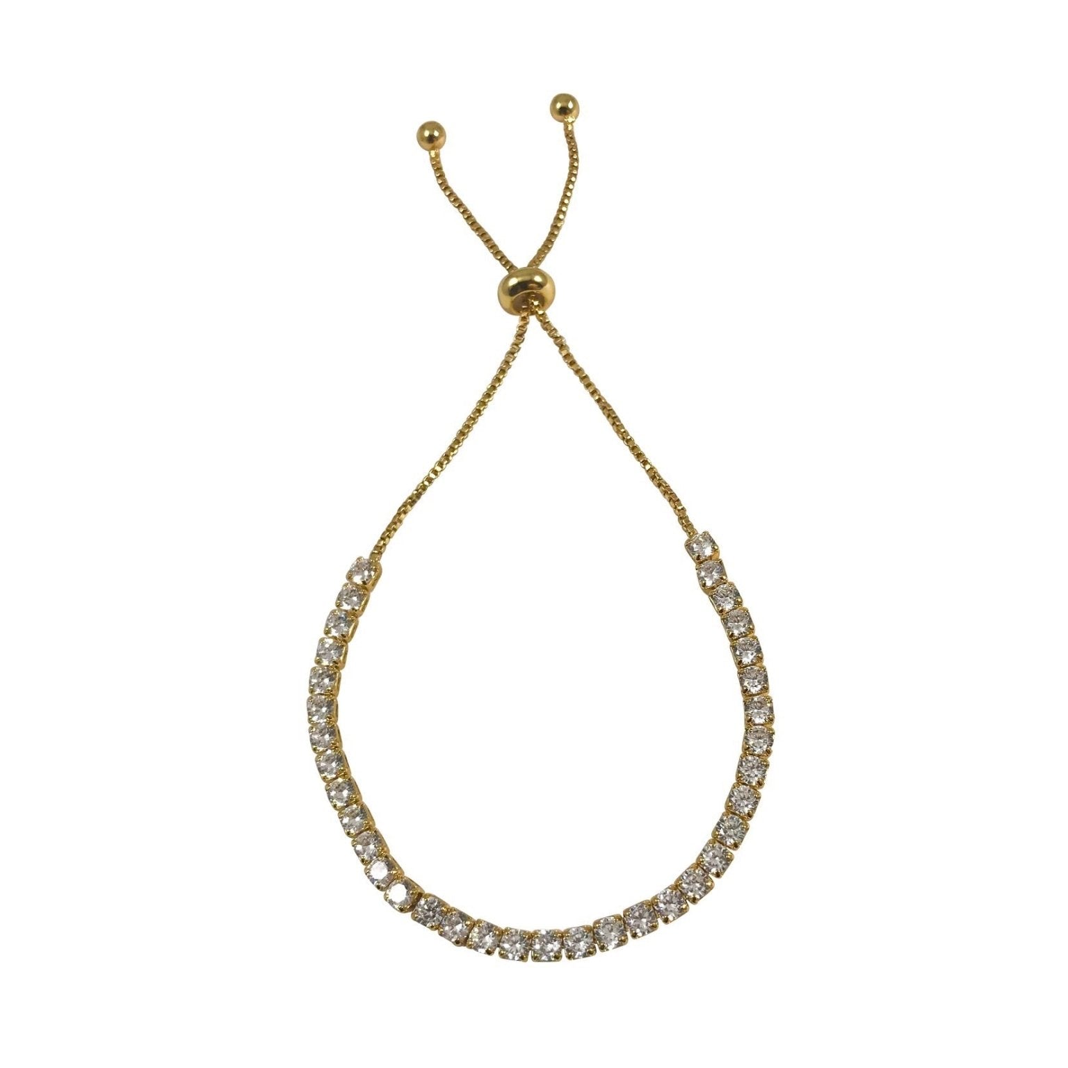 Gold and White Diamond Tennis - NOA - Bracelet