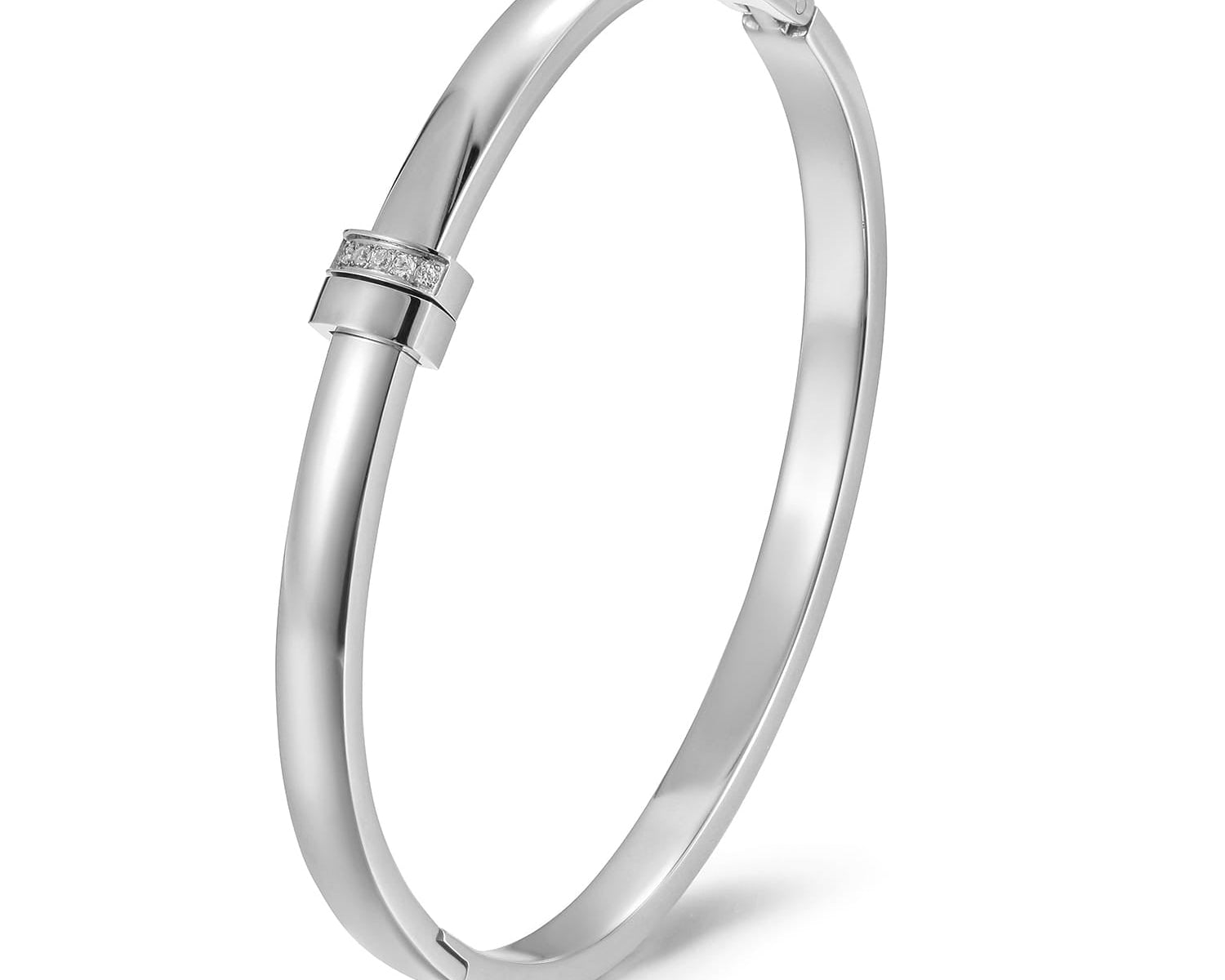 Gold Bar Diamond Bangle - NOA Jewels -