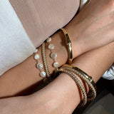 Gold Bar Diamond Bangle - NOA Jewels -