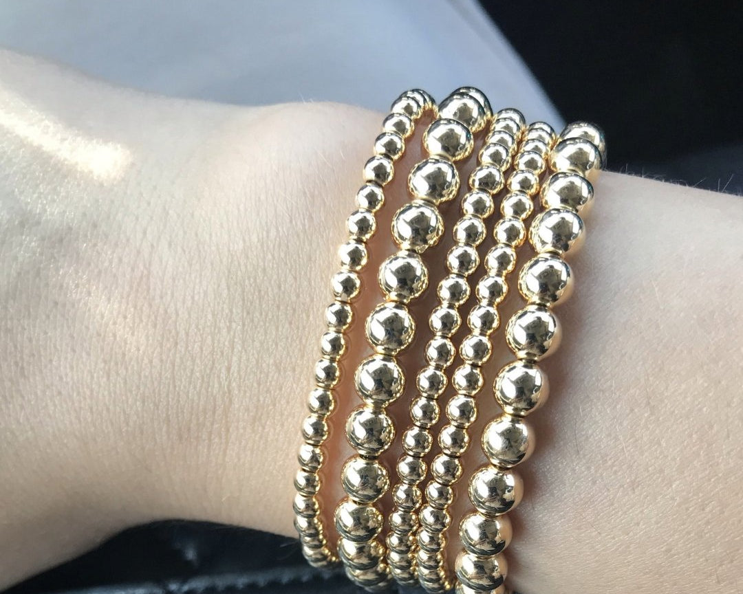 Gold Bead Tassle Bracelet - NOA - Bracelet