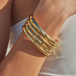 Gold Dome Bangle XL - NOA - Bracelet