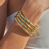 Gold Dome Bangle XL - NOA - Bracelet