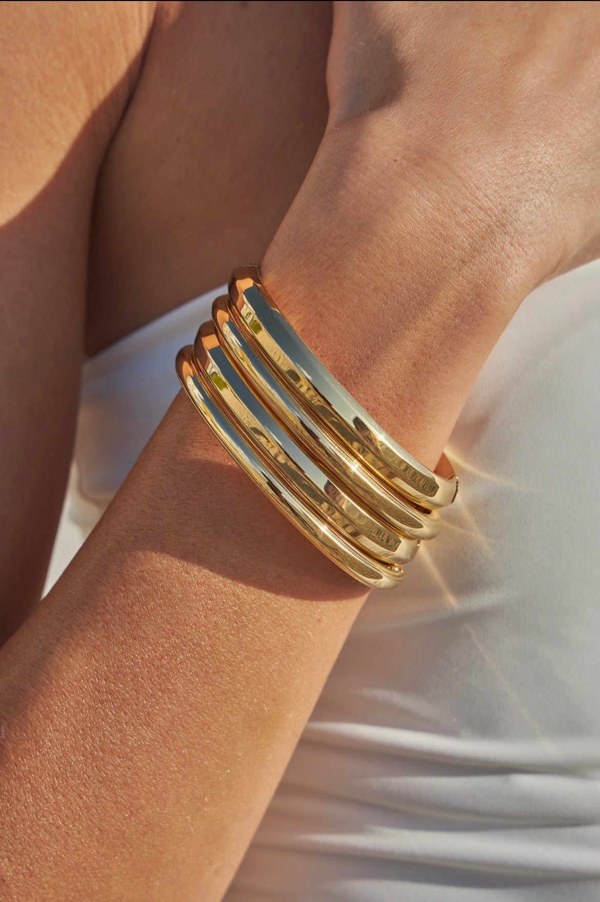 Gold Dome Bangle XL - NOA - Bracelet