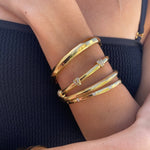 Gold Dome Bangle XL - NOA - Bracelet