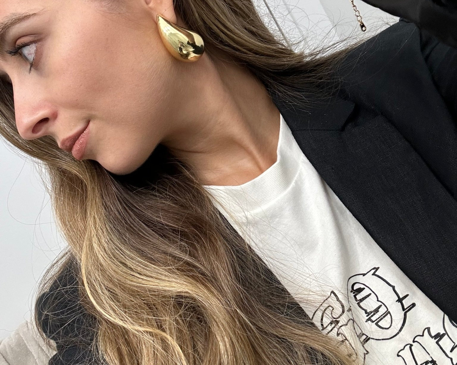 Gold Dome Earrings XL - NOA Jewels -