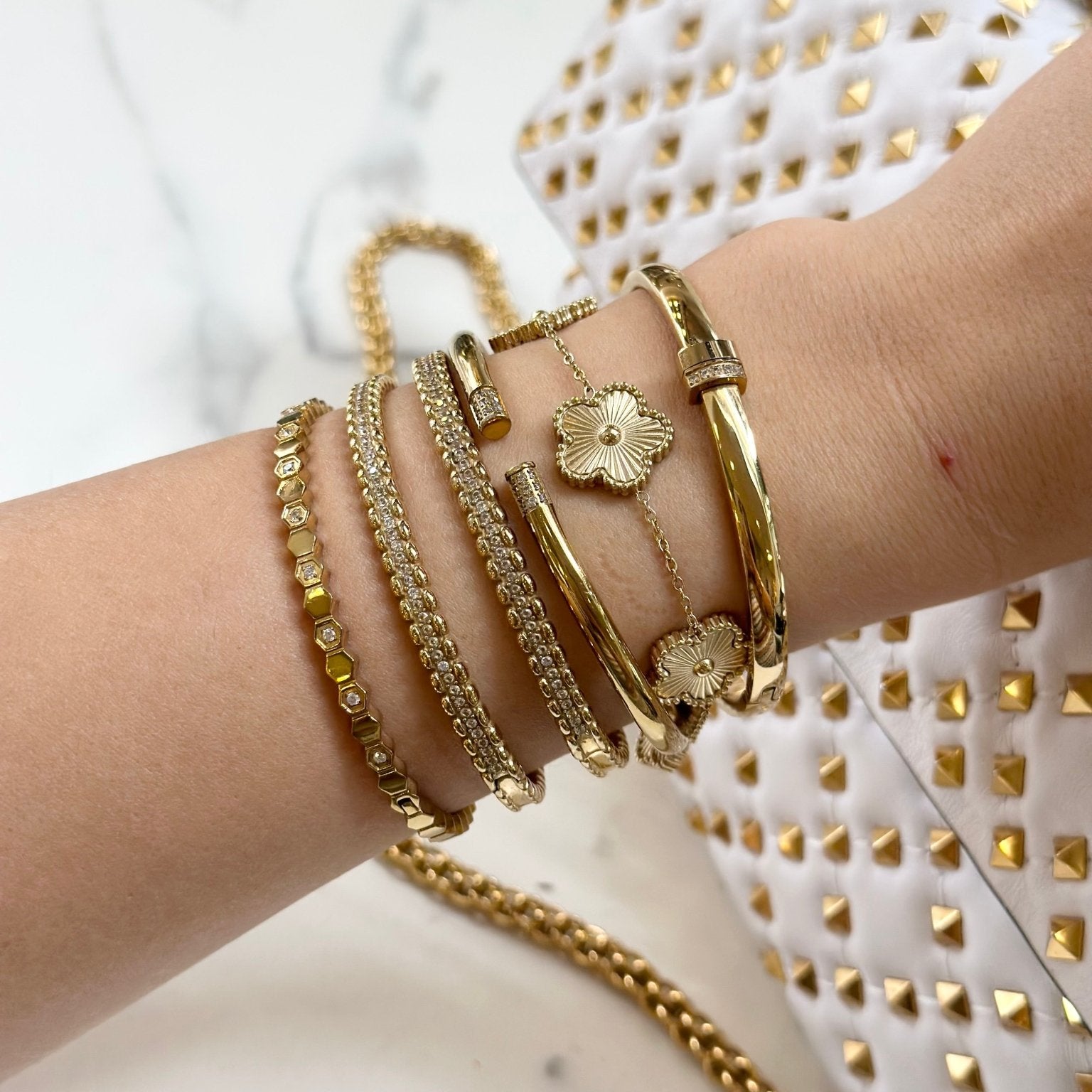 Golden Clover Bracelet - NOA Jewels -