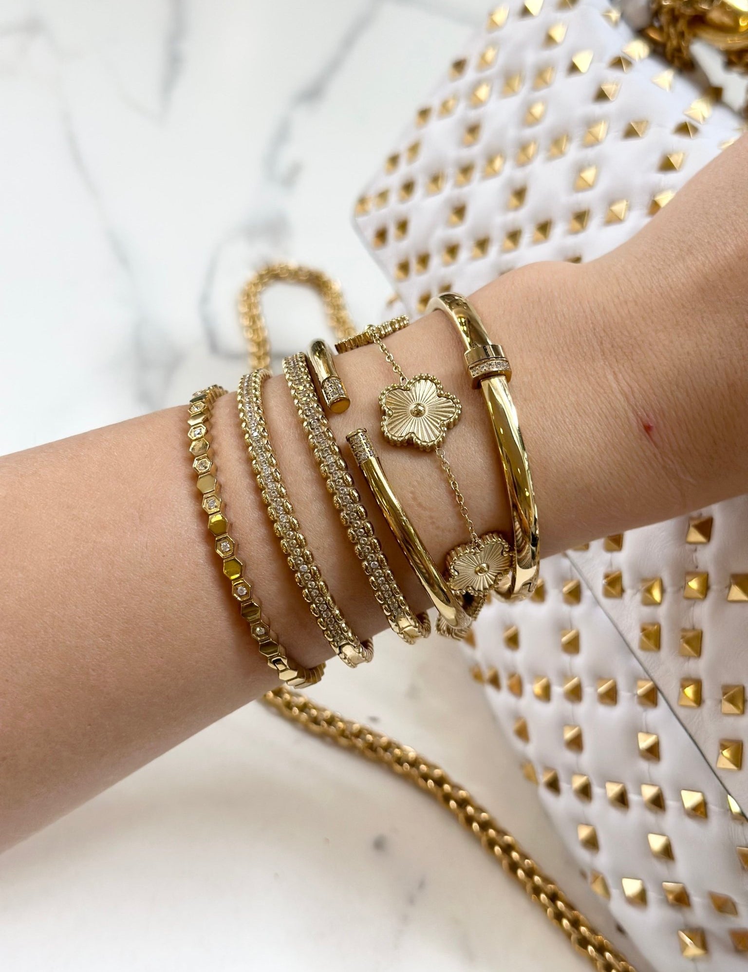 Golden Clover Bracelet - NOA Jewels -