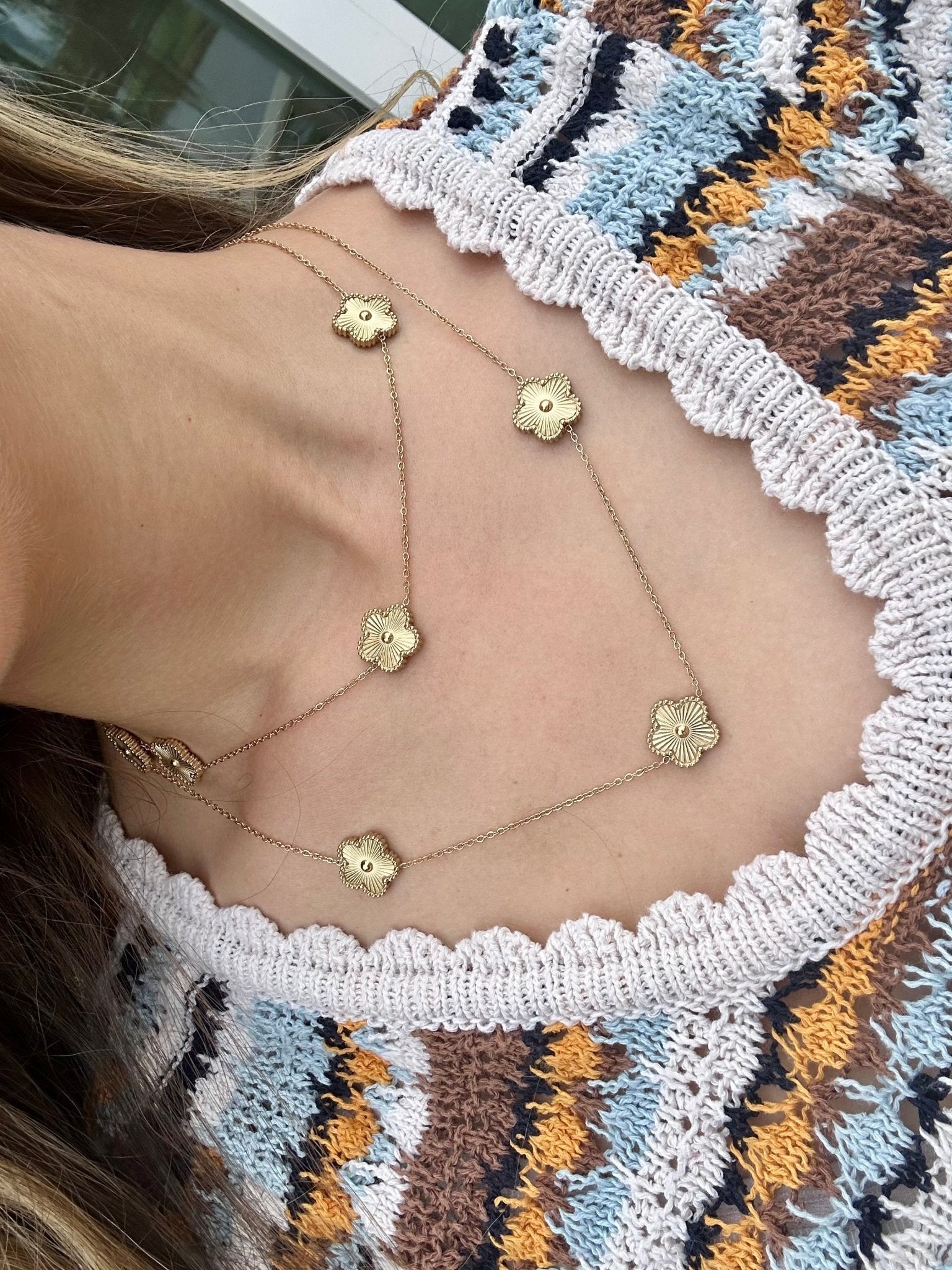 Golden Clover Necklace - NOA Jewels -