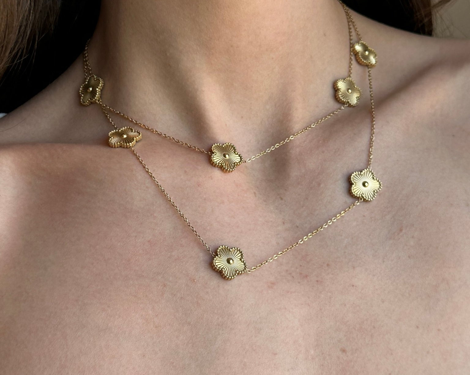 Golden Clover Necklace - NOA Jewels -