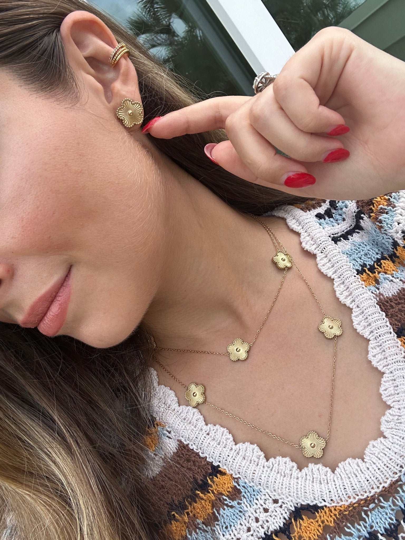 Golden Clover Necklace - NOA Jewels -