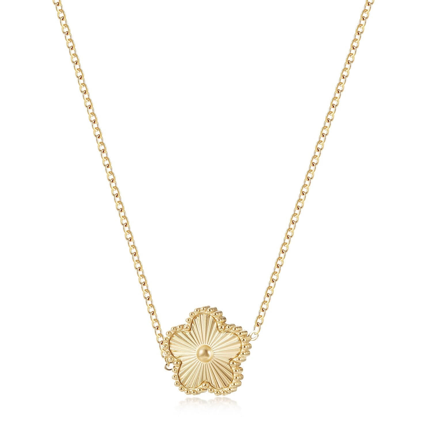 Golden Clover Solitaire - NOA Jewels -