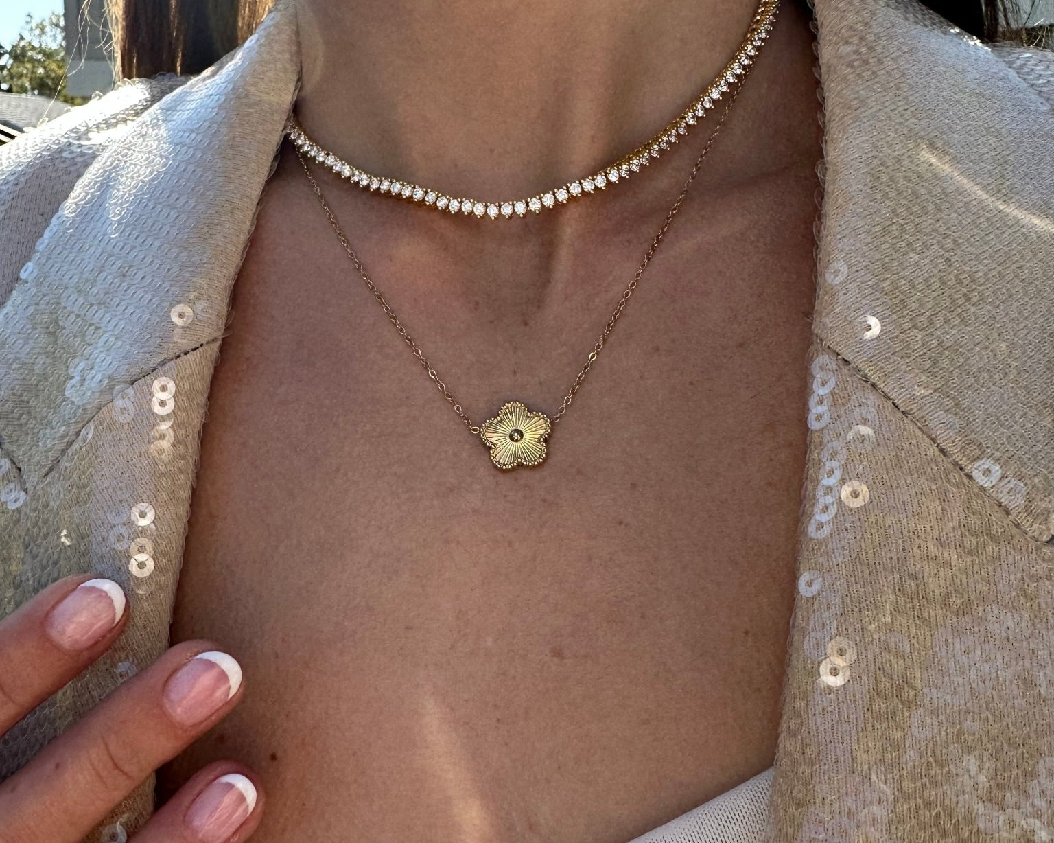 Golden Clover Solitaire - NOA Jewels -