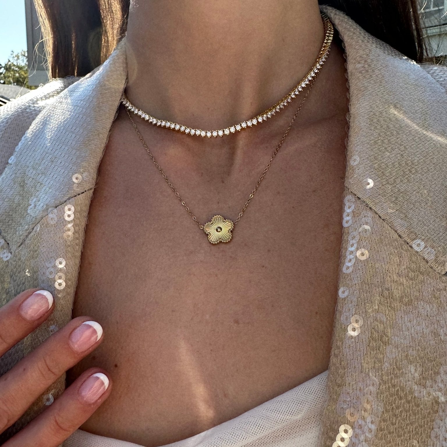 Golden Clover Solitaire - NOA Jewels -