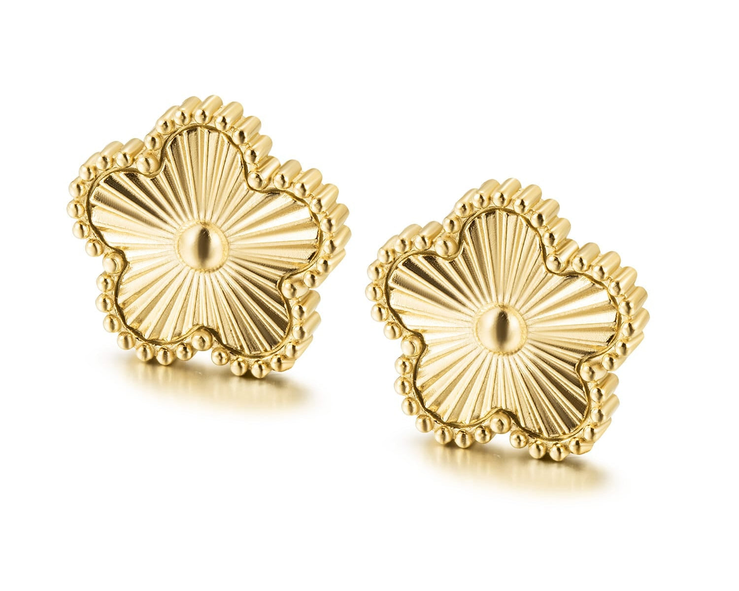 Golden Clover Studs - NOA Jewels -