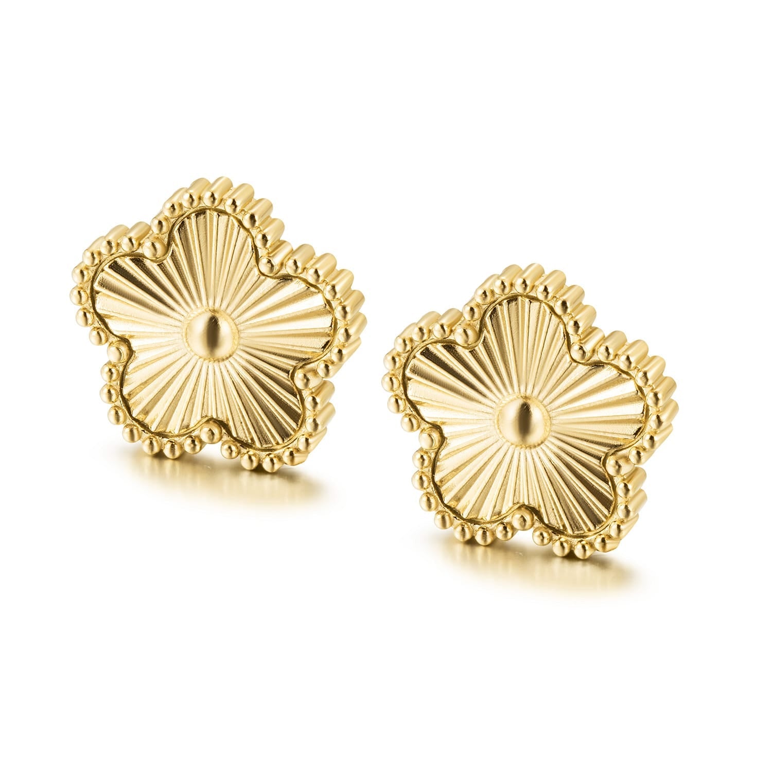 Golden Clover Studs - NOA Jewels -