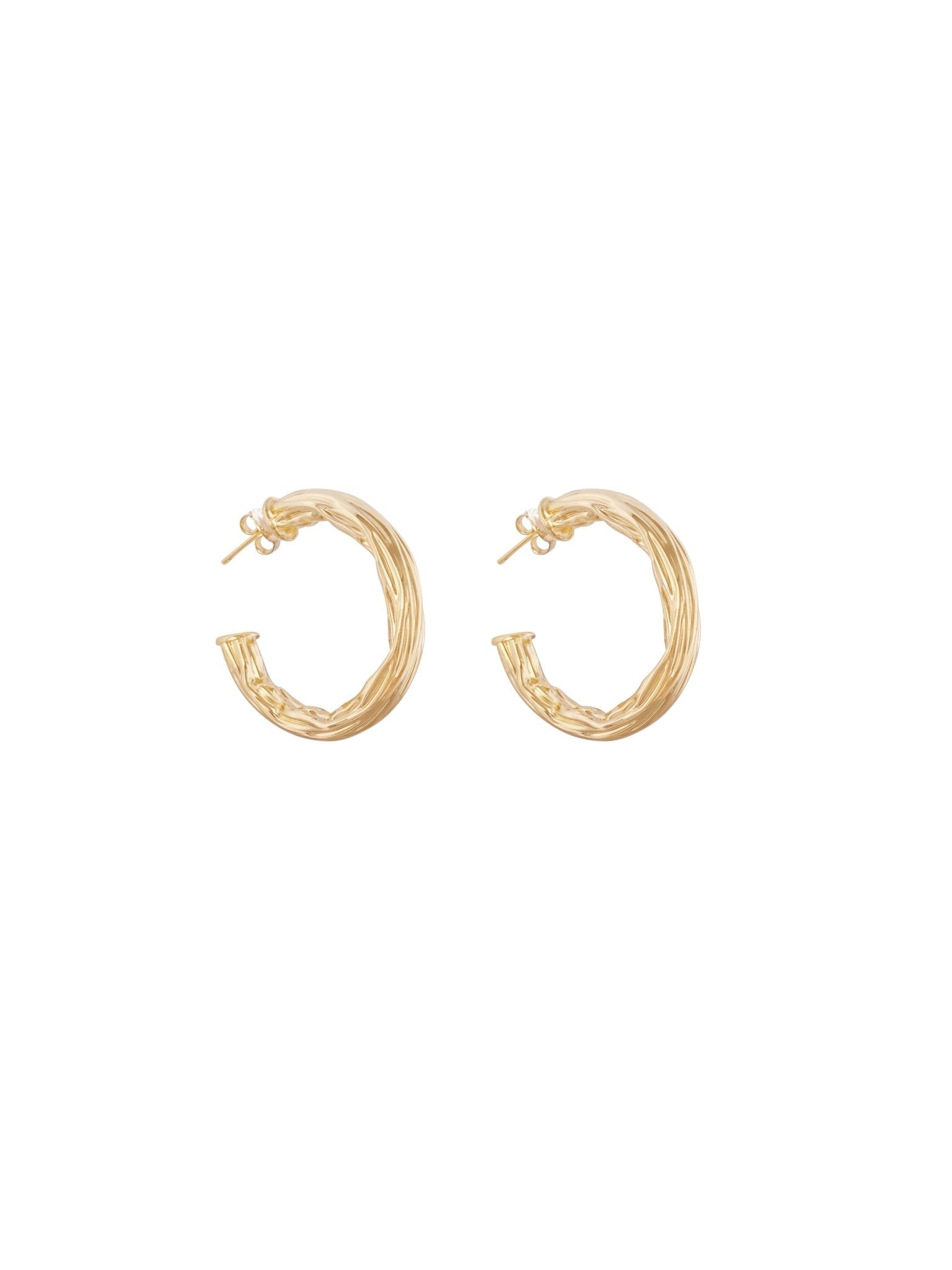 Hammered Gold hoops 1.4