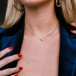 Heart Illusion - Paperclip Heart Necklace - NOA -