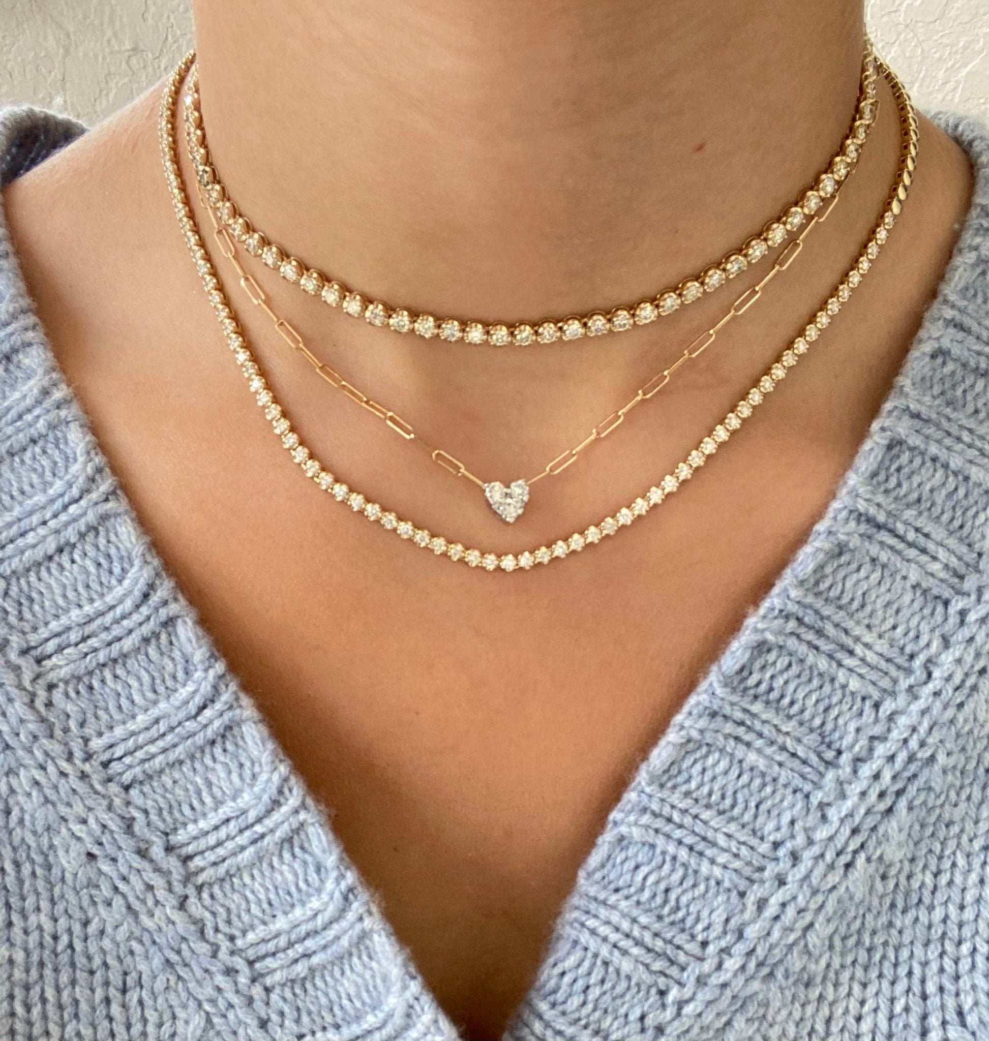 Heart Illusion - Paperclip Heart Necklace - NOA -